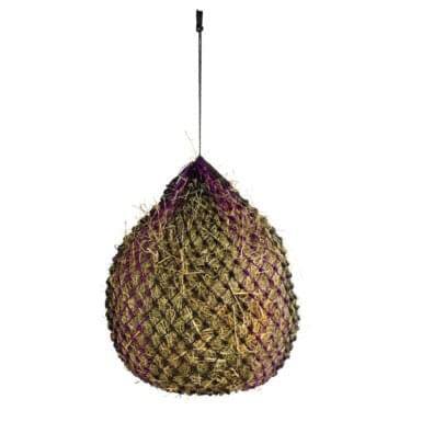 Hay net with rings | large model | black / purple