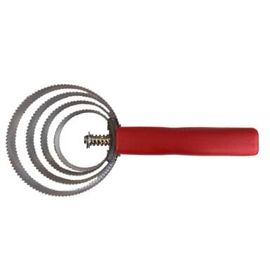 Metall-Federstriegel | rund | rot
