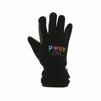 EQUI-KIDS winter riding glove "PonyLove"| black | 7- 9 years