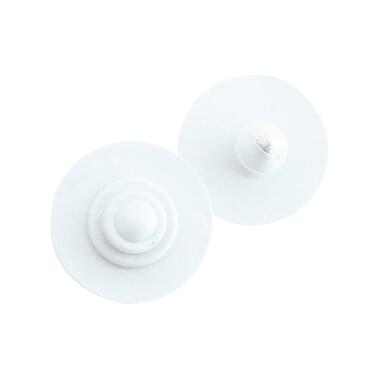 Ear tag 2 snap fasteners (ø 28mm) | 20 pieces | white