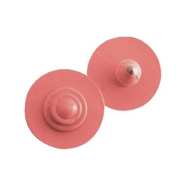 Ear tag 2 snap fasteners (ø 28mm) | 20 pieces | red