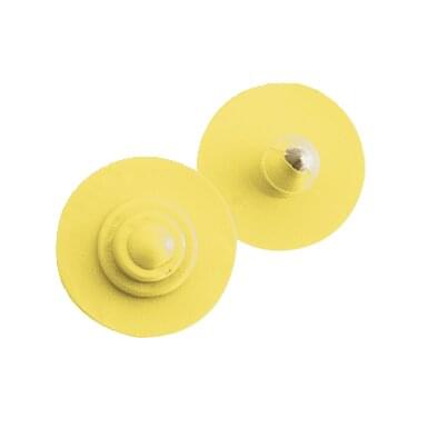 Ear tag 2 snap fasteners (ø 28mm) | 20 pieces | yellow