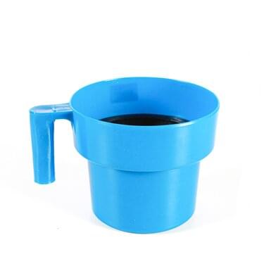 KAMER Vormelkbecher aus Kunststoff mit konischem Filter | blau (1 L)