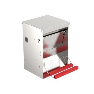 Futterautomat SAFEED | verzinkter Stahl | mit Trittplatte 
