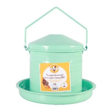 Metal feeder for chickens | expoxy coated | (3 L)