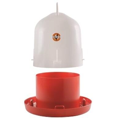 Double cylinder plastic drinker for poultry