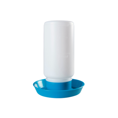 Kunststoff Hühnertränke mit Bajonett- oder Schraubverschluss| blau