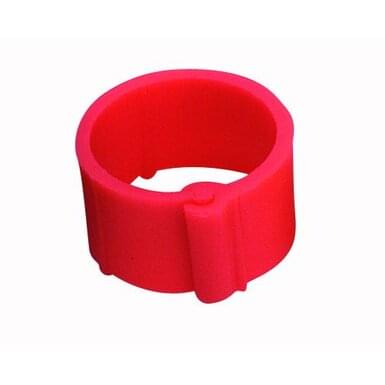 Plastic poultry clip ring (25 pieces) | ø 8 mm | red