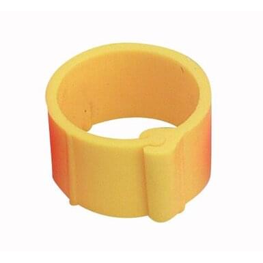 Plastic poultry clip ring (25 pieces) | ø 16 mm | yellow