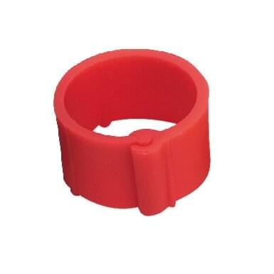 Plastic poultry clipring (100 pieces) | ø 20 mm | red