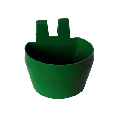 Plastic small animal bowl with hook (300 ml) | green