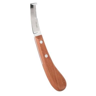 EXTRA Profi Hufmesser aus Holz | Klingenlänge 65 mm | Klinge doppelt |breit