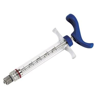 Demaplast plexiglass dosing syringe with Luer-Lock connection