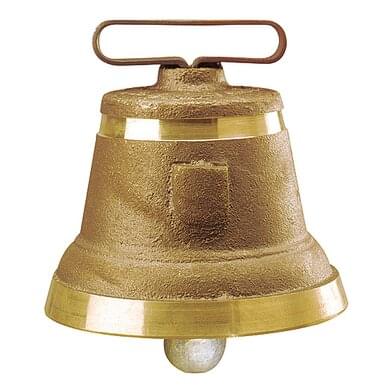 KAMER brass bell alpine style | ø 75 mm | belt width 45 mm