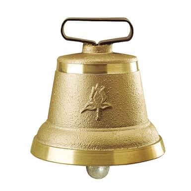 KAMER brass bell alpine style | ø 90 mm | belt width 45 mm