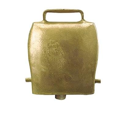 KAMER Stahlglocke Alpenstil gerade | Bronzefarben | ø 75 mm | Riemenbreite 85 mm