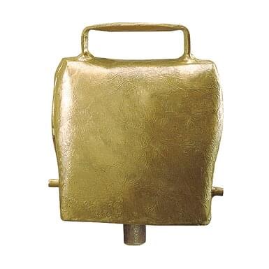 KAMER Stahlglocke Alpenstil gerade | Bronzefarben | ø 90 mm | Riemenbreite 60 mm