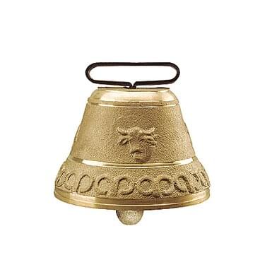 KAMER brass bell alpine style round | ø 130 mm | belt width 70 mm