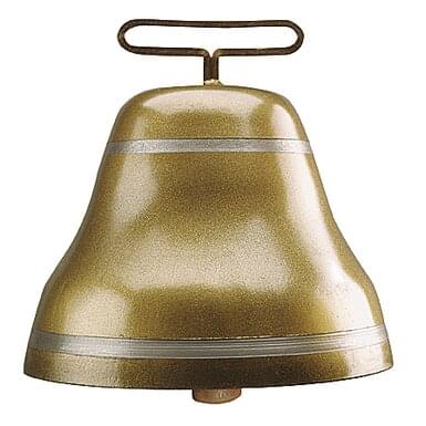 KAMER Stahlglocke rund | Bronzefarben | ø 185 mm | Riemenbreite 82 mm