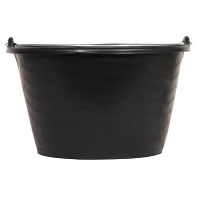 Tétiblue plastic calf bucket with handle | black (16 L) | scale 14 L