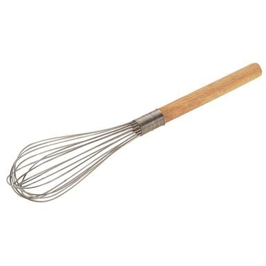 KAMER stainless steel whisk with wooden handle
