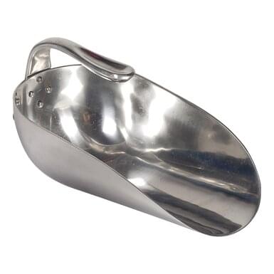 KAMER aluminum feeding bucket | round | curved handle