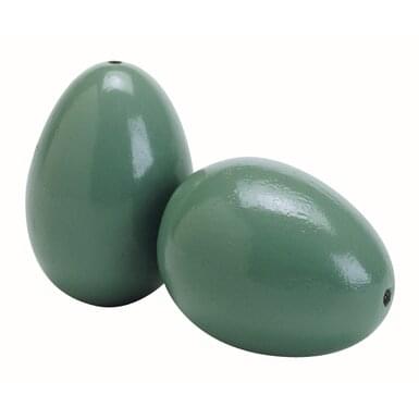 Wood nest eggs for pheasants | green | 2 pieces