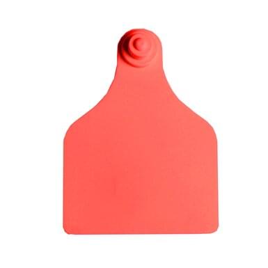 Ear tag Super Maxi + push button (99 mm x 74 mm) | 20 pieces | red