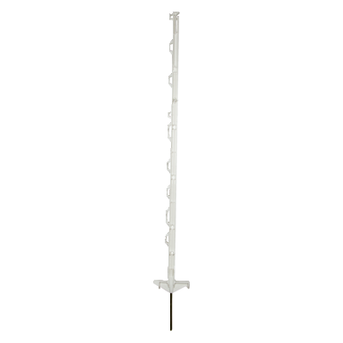horizont Kunststoffpfahl ranger® I 108 cm I weiß I  Doppeltritt | 10 Stück
