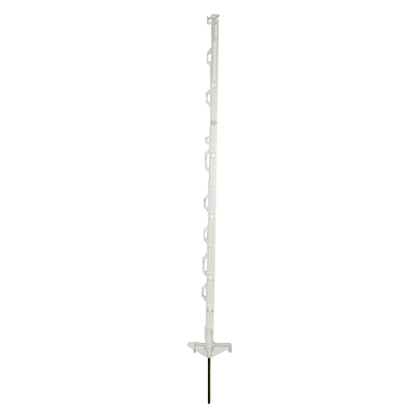 horizont Kunststoffpfahl ranger® I 108 cm| Doppeltritt | weiß | 20 Stück