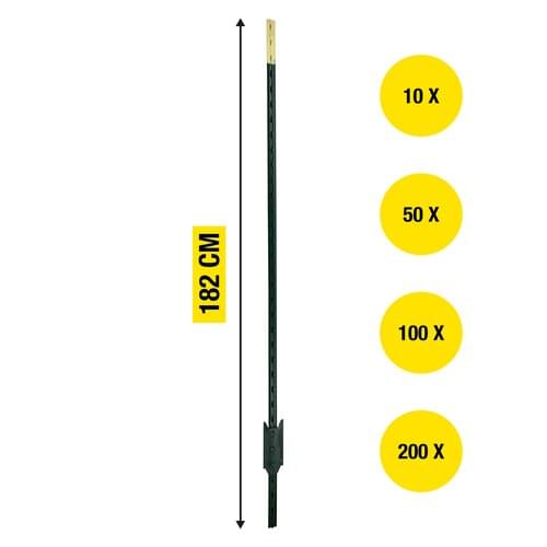horizont T Post ECO | Metallpfahl | 1,82 m | 10, 50, 100 oder 200 Stück