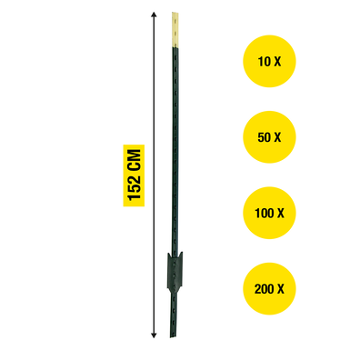 horizont T post ECO | metal post | 1.52 m |  10, 50, 100 or 200 pieces