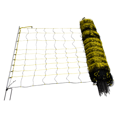 horizont Schafnetz horinetz mit Erdungsleiter | 120 cm hoch | 50 m lang | Doppelspitze | elektrifizierbar