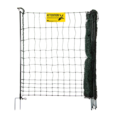 Poultry net Strong Line 120, 9 fibreglass poles double tip 25 m 120cm high, with current 