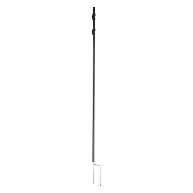 horizont Ersatzpfahl schwarz für Elektronetze - 145 cm hoch mit Doppelspitze