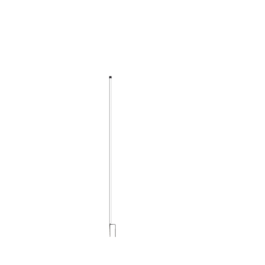 horizont Ersatzpfahl weiß für Elektronetze - 105 cm hoch mit Doppelspitze