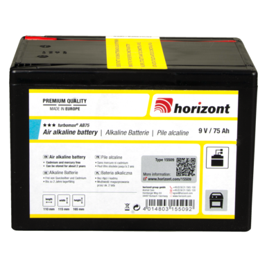 horizont 9 V Alkaline-Batterie | turbomax® AB75 8 9 V / 75 Ah)