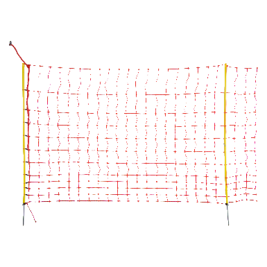 horizont Geflügelnetz| 105 cm hoch | 50 m lang | Einzelspitze| elektrifizierbar | orange