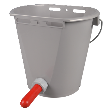 horizont HDPE Kunststoff-Kälbertränkeimer | grau |(8 L)