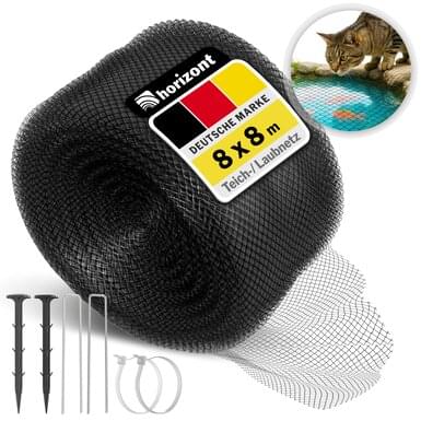horizont Teichnetz | feinmaschig | schwarz | 8 x 8 m