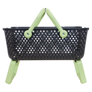 Kajo harvest basket | grey / light green  (15 L)
