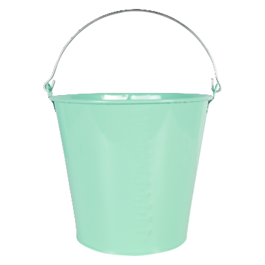 Galvanized bucket (12 L) | epoxy coated| green