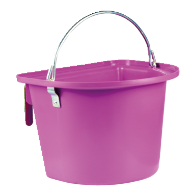 Plastic tournament feeding trough | with handle and hook (14 L) | purple