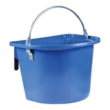 Plastic tournament feeding trough | with handle and hook (14 L) | blue