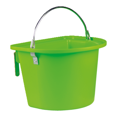 Plastic tournament feeding trough | with handle and hook (14 L) | light green