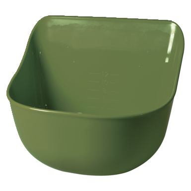 Universal feeding trough | without handle | green | (12 L)