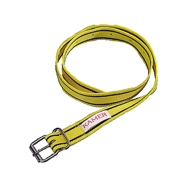 KAMER nylon neck strap for cows (120 cm) | black yellow