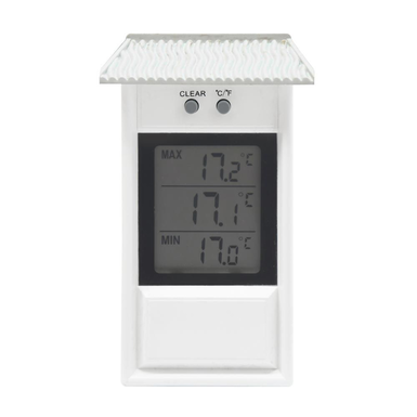 KAMER Digitalthermometer | weiß (80 mm x 132 mm x 30 mm)