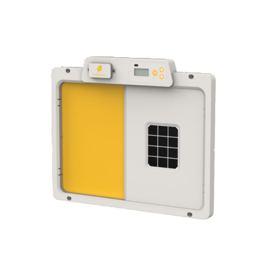 horizont Automatische Hühnerklappe All-in-one | horizontal |  inklusive Solarmodul 
