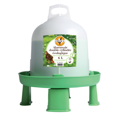 Double cylinder drinker for chickens | plastic | (6 L)
